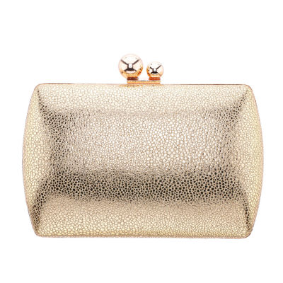 I. Miller Gallis Crackle Embossed Minaudiere Evening Bag