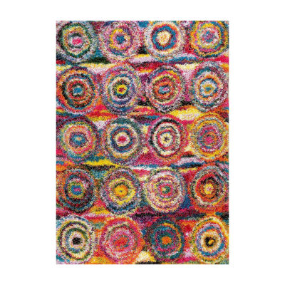 nuLoom Kindra Circles Shaggy Rug