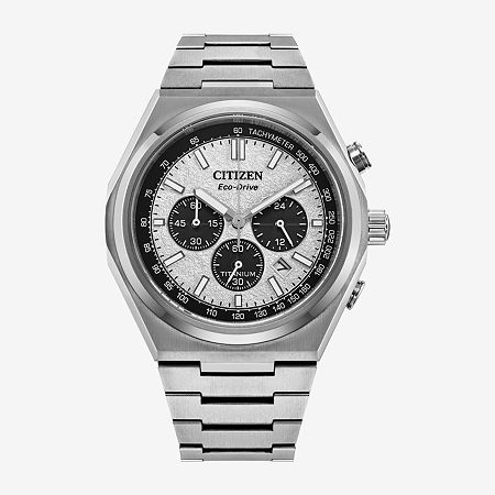 Mens Chronograph Silver Tone Bracelet Watch , One Size - CITIZEN CA4610-85A