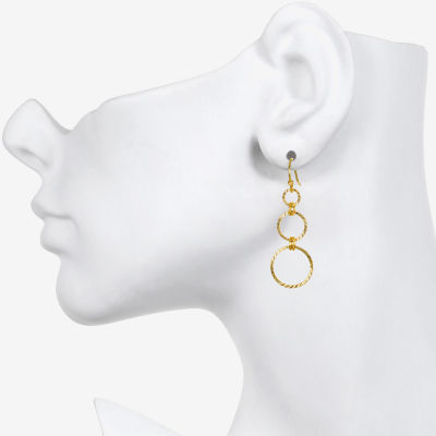 Bijoux Bar Delicates Delicates Tri Tone Drop Earrings