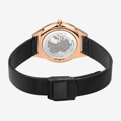 Bering Womens Black Stainless Steel Bracelet Watch 17031-166