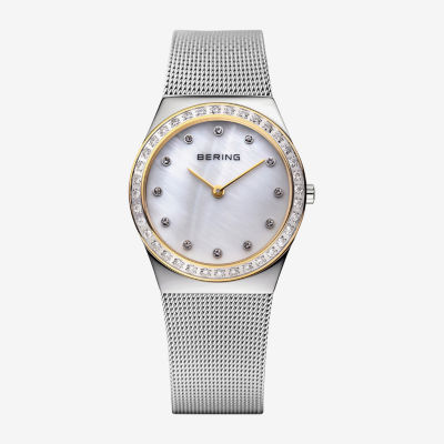 Bering Womens Silver Tone Stainless Steel Bracelet Watch 12430-010