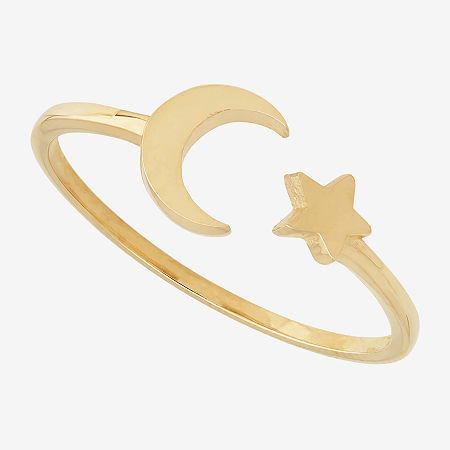 10K Gold Moon Round Star Band, 7