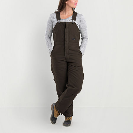 Berne Softstone Duck Womens Insulated Workwear Overalls, X-large, Brown