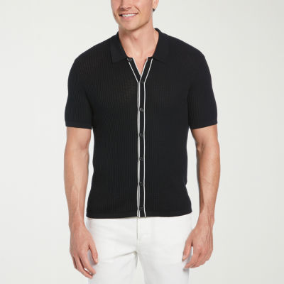 Cubavera Mens Short Sleeve Cardigan