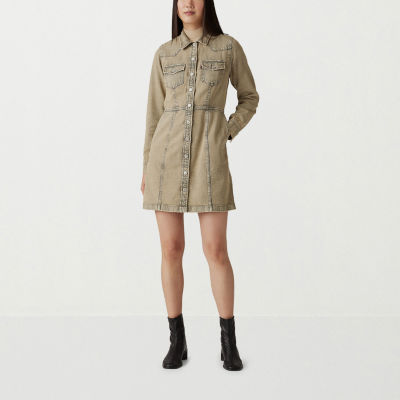 Levi's Womens Long Sleeve Shirt Dress