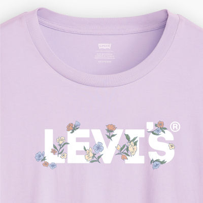 Levi's Plus Pl Perfect Tee Womens Crew Neck Short Sleeve Graphic T-Shirt