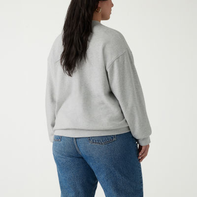 Levi's Plus Womens Crew Neck Long Sleeve Sweatshirt