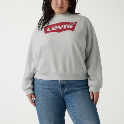 Levi's Plus Womens Crew Neck Long Sleeve Sweatshirt