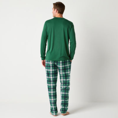 North Pole Trading Co. Mens Crew Neck Long Sleeve 2-pc. Pant Pajama Set