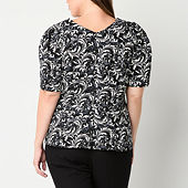 Women Department: Peplum Tops, Black - JCPenney