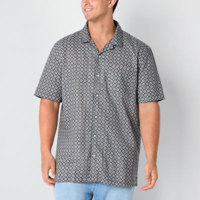 mutual weave Camp Big and Tall Mens Classic Fit Short Sleeve Button-Down Shirt