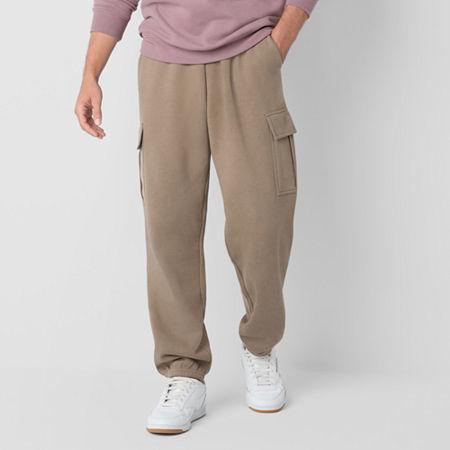 Arizona Mens Cargo Sweatpant, X-large, Beige