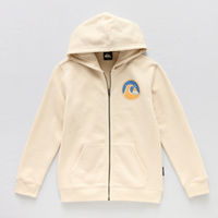 Quiksilver Big Boys Fleece Zipper Hoodie, Medium (10-12), Beige