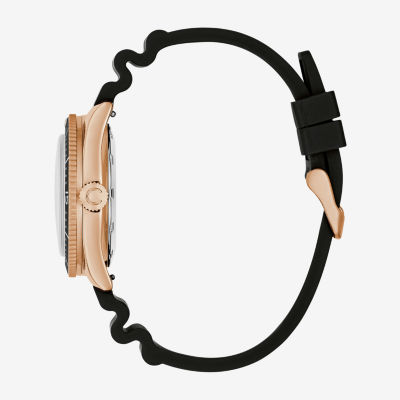 Caravelle Designed By Bulova Mens Black Strap Watch 44b130