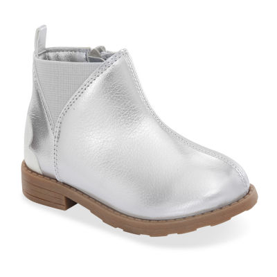 Carter's Toddler Girls Elia Flat Heel Booties, Color: Silver