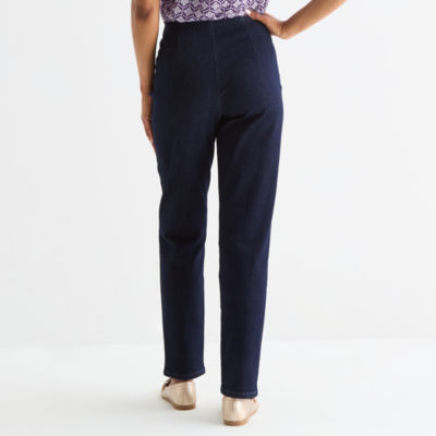 Liz Claiborne Womens Tall Slim Mid Rise Pull-On Pant