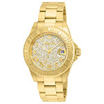 Invicta Womens Gold Tone Stainless Steel Bracelet Watch 22707