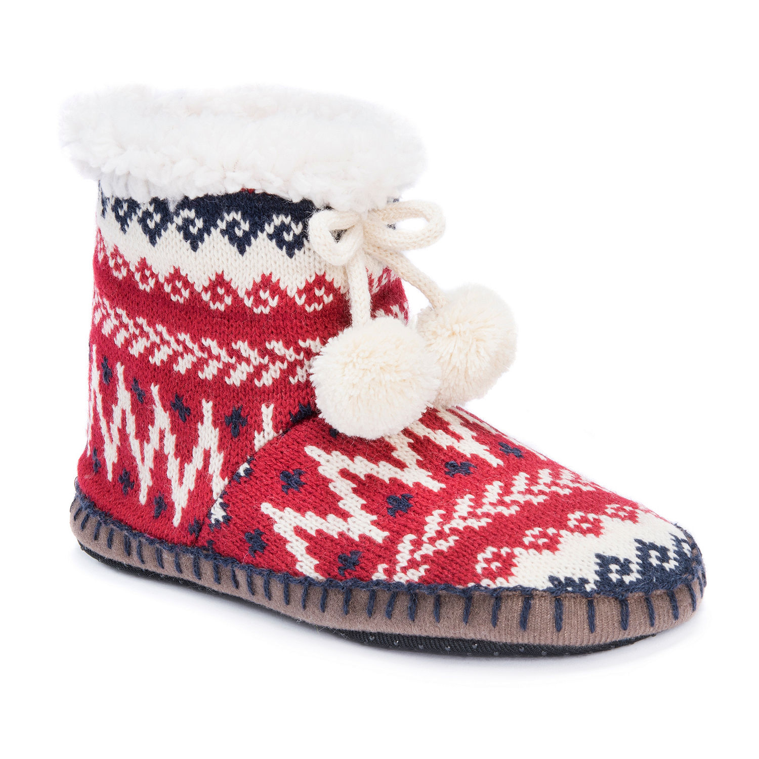 Muk Luks Womens Bootie Slippers, Color: Candy Apple - JCPenney