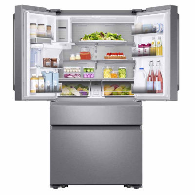 Samsung 22 cu. ft. Capacity Counter Depth 4-Door French Door Refrigerator with Family Hub™