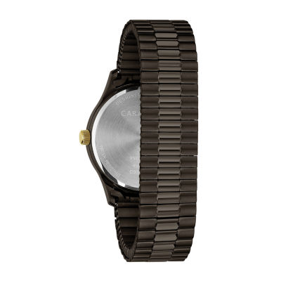 Caravelle Designed By Bulova Mens Black Stainless Steel Bracelet Watch 45b160