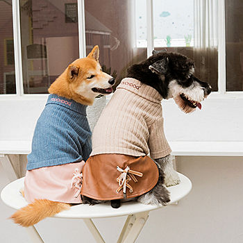 Touchdog Modress Fashion Designer Dog Sweater Dress, Brown, Medium