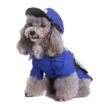 Pet Life Pawlice Pawtrol' Police Uniform Dog Pet Costumes, X-small, Blue