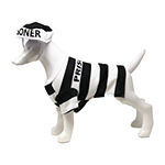 Pet Life Striped Retro Inmate Prisoner Uniform Dog Costume