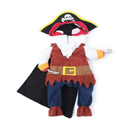 Pet Life Captain Snuggles' Pirate Uniform Dog Pet Costumes, Medium, Blue