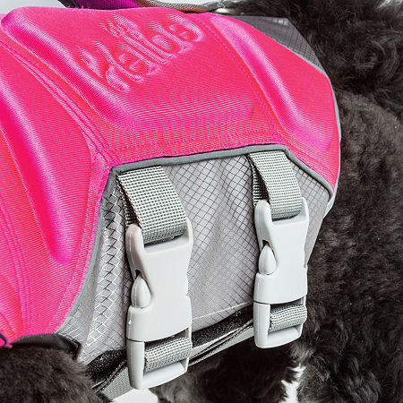 Dog Helios Tidal Guard' Multi-Point Strategically-Stitched Reflective Life Jacket Vest Harness, Medium, Pink