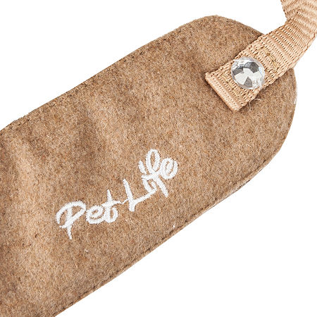 Pet Life Luxe 'Furracious' 2-In-1 Mesh Reversed Adjustable-Leash W/ Removable Fur Collar Dog Pet Harnesses, Small, Beige