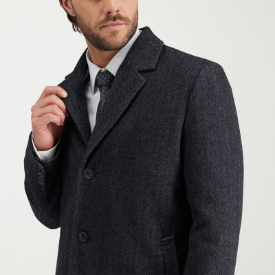 J.M. Haggar™ Brushed Herringbone Topcoat