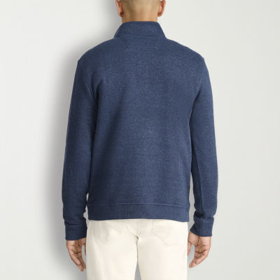 IZOD Jaspe Fleece Mens Mock Neck Long Sleeve Quarter-Zip Pullover