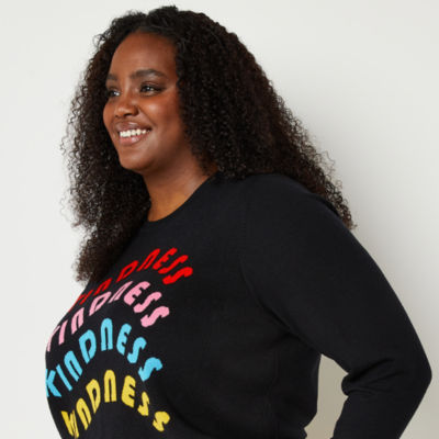 plus size crew neck sweater
