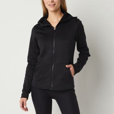 Xersion Womens Black Atheltic Slim Fit Full Zip Jacket Size Small