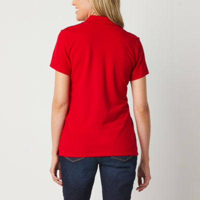 St. John's Bay Womens Short Sleeve Polo Shirt