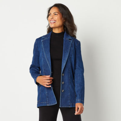 Denim blazer hot sale jacket womens