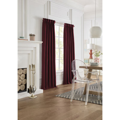 Liz Claiborne Supreme 5-Pleat Pinch Pleat Back Tab Light-Filtering Single Curtain Panel