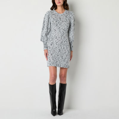 Melonie T Womens Long Sleeve Sweater Dress