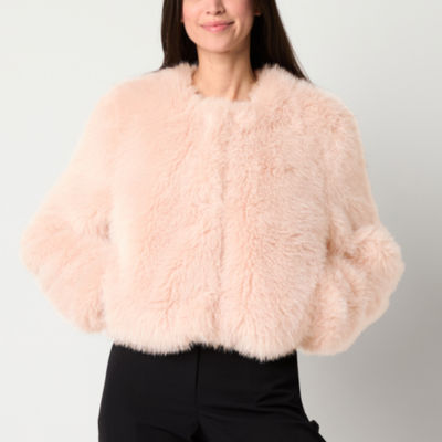 Worthington Faux Fur Heavyweight Womens Coat