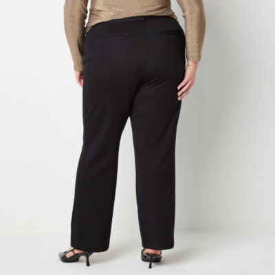 Worthington Plus Womens Straight Trouser