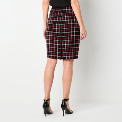 Black Label by Evan-Picone Plaid Womens Suit Skirt