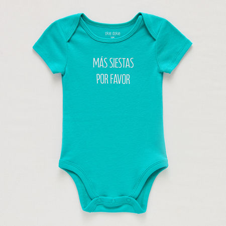 Okie Dokie Baby Unisex Short Sleeve Bodysuit, 24 Months, Blue