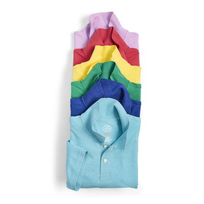 St. John's Bay Premium Stretch Mens Classic Fit Short Sleeve Polo Shirt