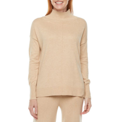 Stylus Womens Mock Neck Long Sleeve Pullover Sweater