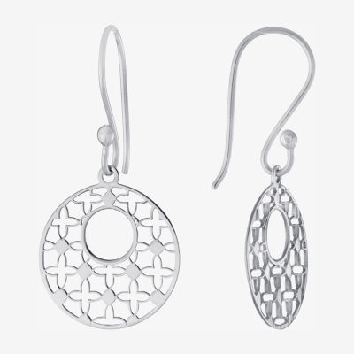 Silver Treasures Sterling Silver Round Drop Earrings JCPenney