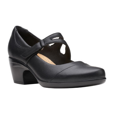 Clarks Womens Emily Clover Round Toe Mary Jane Shoes, Color: Black ...