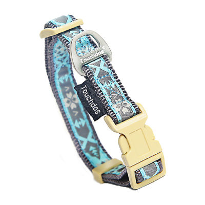 Touchdog Shape Patterned' Tough Stitched Embroidered Collar Dog Leash