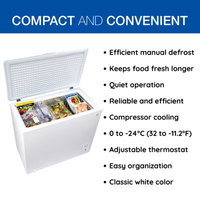Koolatron Large Chest Freezer 7.0 cu ft (195L) White- Manual