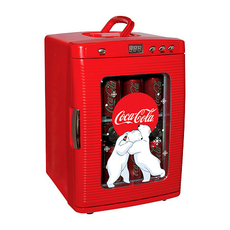 Coca-Cola 28 Can Portable Cooler Warmer With Display AC/DC 25L (26 Qt), One Size, Red